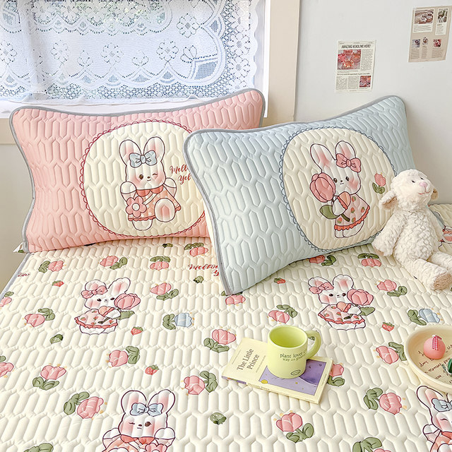 Maternal and infant Class A latex mat three-piece set of ice silk mat machine washable summer air conditioning soft mat bed sheets new style
