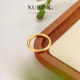 Xuping simple ring ring fashionable 2mm closed index finger ring ins neutral cold style men and women rings Chinese Valentine's Day couple