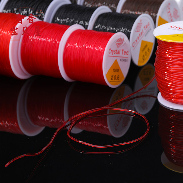 Bucket round rope crystal elastic line transparent elastic rope DIY ...