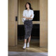 Cool Acetic Acid Polka Dot Print Medium-length Slit High-waisted Slim Hip Skirt Half Body 23246