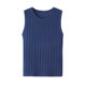 2025 summer Korean version of ice silk sleeveless knitted vest for women wearing slim fit regular student suspender inner base shirt