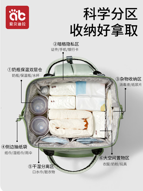 Mommy bag mother and baby outing lightweight portable large capacity baby storage bag multi-function 2025 new backpack