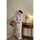 
Primrose Red New Chinese Style Natural Cotton and Line Engagement Red Embroidered Large Size Fat mm Cheongsam Dress
