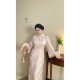 Sweet Tea New Chinese Pearl Jacquard New Chinese Improved Edition Cheongsam Large Size Fat mm Gentle Girl