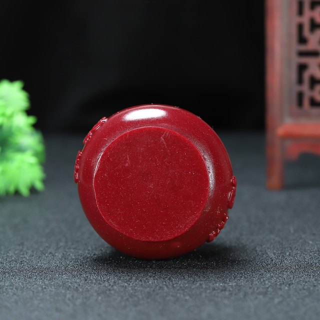 Cinnabar treasure pot ornaments Living room Wangzhai 2023 Living room ornaments Desktop small ornaments Porch ornaments