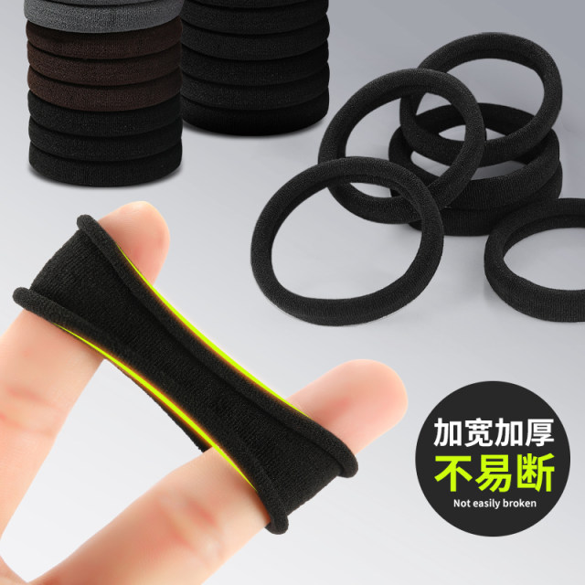 Mrs. Zhang's hair band rubber band women tie hair rope leather cover hair accessories high elastic thick seamless simple hair rope