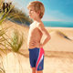 BE van der An children's boxer swim trunks medium-length professional competitive fashion sun protection anti-chlorine breathable skin-friendly boy swimming
