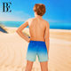 BE van der An 2025 Children's boys swimming trunks beach pants blue-green gradient design loose style fashionable