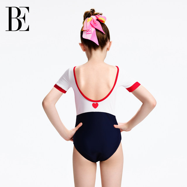 BE van der An children's one-piece swimsuit girl girl cute middle-aged and big children professional teenagers training swimming vacation