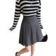 Gray pleated skirt female summer high -size high -level high -end skirt 2022 new A -line skirt mid -length puff skirt
