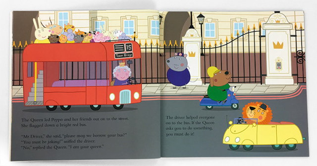 Imported English original pink pig little girl series: peppa pig peppa Goes to london to London Pig Page Pacific Platform children's enlightenment picture storybook 2-6 years old parent-child reading
