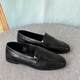 Foreign trade large-size women's shoes for spring low-heeled single shoes loafer shoes beans shoes with one foot small leather shoes British style commuting