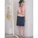 Cycle Document Old Washed Retro Straight Hip Denim Skirt Women's Mid-length A-line Skirt