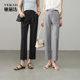 Yalida gray cigarette pants new straight-leg pants for women summer trousers casual pants commuting women's pants