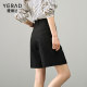 Yalida 2025 new Bermuda shorts female spring and summer casual pants black A -shaped pants pants pants pants