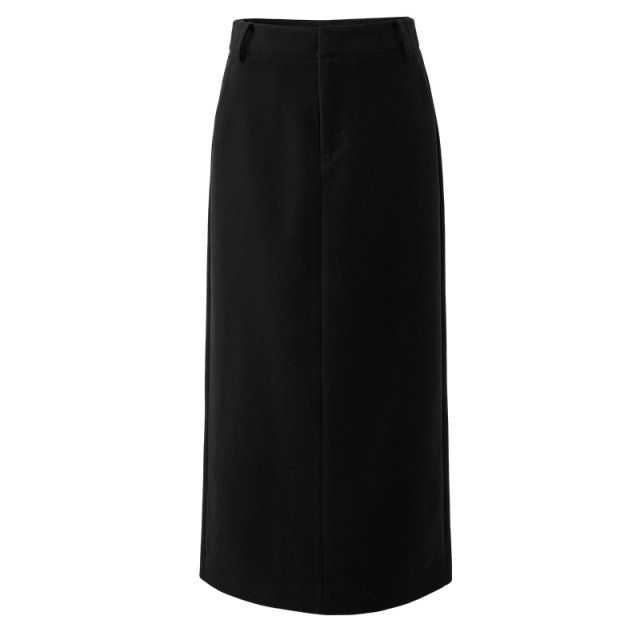 Yalida's advanced sense of commuting temperament imitation hairy skirt female 2024 autumn and winter new A -line high waist long skirt