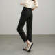 Yalida black straight-leg pants for women casual pants 2025 summer new women's pants lysel cotton trousers trousers
