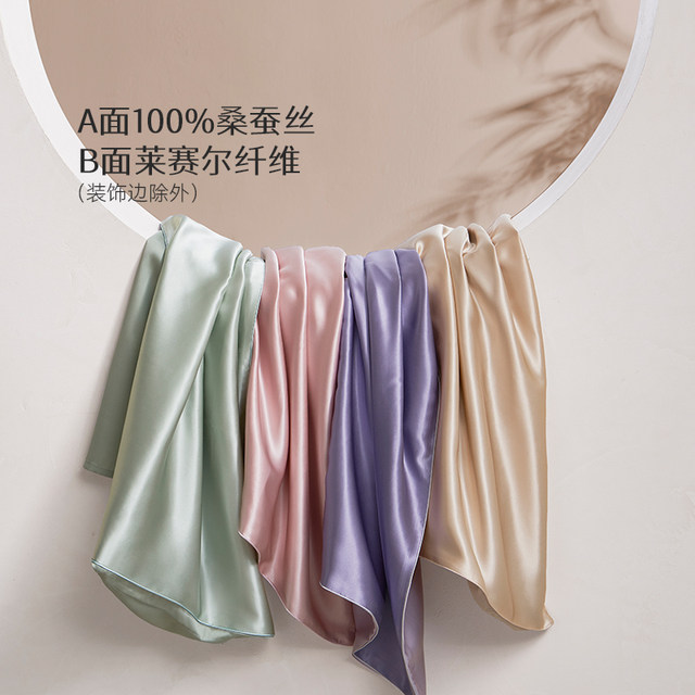 Taihu Snow Mulberry Silk Solid Color Silk Pillowcase/Silk Hair Tie