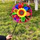 Children's toys outdoor double-layer colorful sequins sunflower windmill courtyard decoration stroller mounted windmill stall
