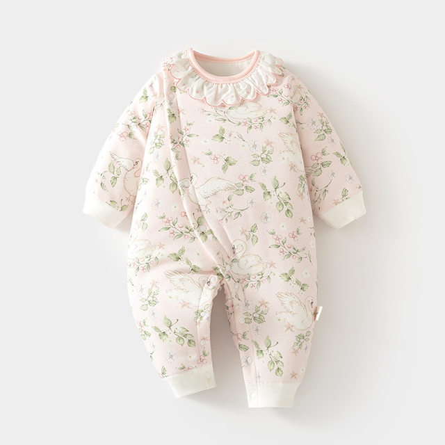 
Winter baby thickened clothes, autumn and winter quilted onesies, baby pure cotton thickened warm clothes, cotton clothes, cotton clothes