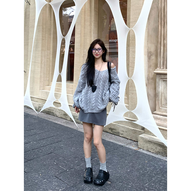 Adan versatile miu style skirt spring and autumn Korean style versatile high waist slim commuting black temperament A-line short skirt for women
