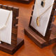 Walnut widened necklace display stand beige pendant hanging board jewelry display board high-end jewelry display props