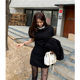 High neck short-sleeved dress with slim fit and slim temperament simple and versatile solid color short skirt wool base skirt spring and autumn
