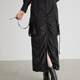 *0431 single women's R brand spring and autumn new product mid-length fashion pocket pleated skirt sweet and versatile