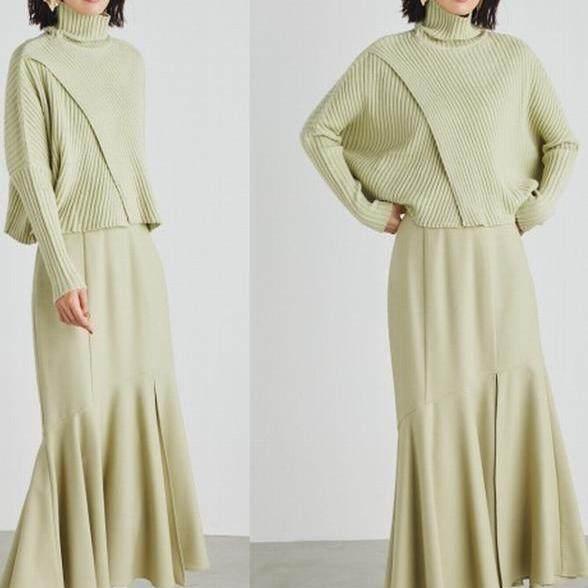 1380-day single women's clothing RIEND@spring and autumn fashionable mid-length asymmetrical fishtail skirt to make you look slim skirt