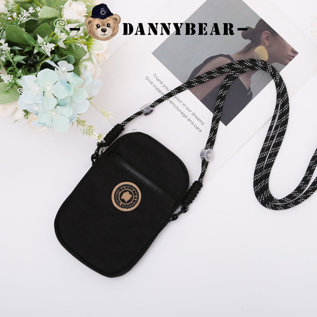 Danny Bear Crossbody Small Bag Mobile Phone Bag Men's and Women's Bag 2025 New Product Casual Simple Daily Outdoor Nylon Coin Wallet