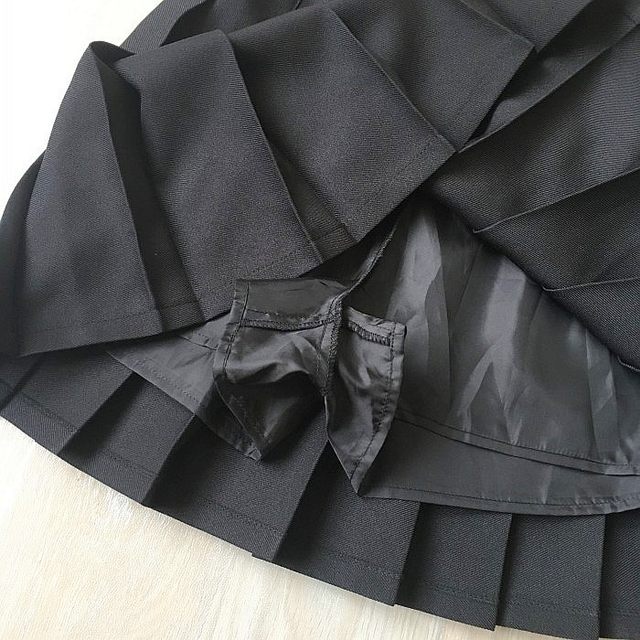 Women's Day Single Button Pleated A-line Sling Skirt High Waist Short Girls College Style Summer Half-Boy Skirt Cute
