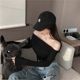 Off-shoulder clavicle top hot girl beautiful long-sleeved T-shirt sexy autumn tight European and American off-shoulder one-shoulder base shirt