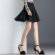 Fashionable mesh skirt skirt for women spring and autumn 2022 new Korean style pleated skirt high waist a-line short skirt tutu skirt