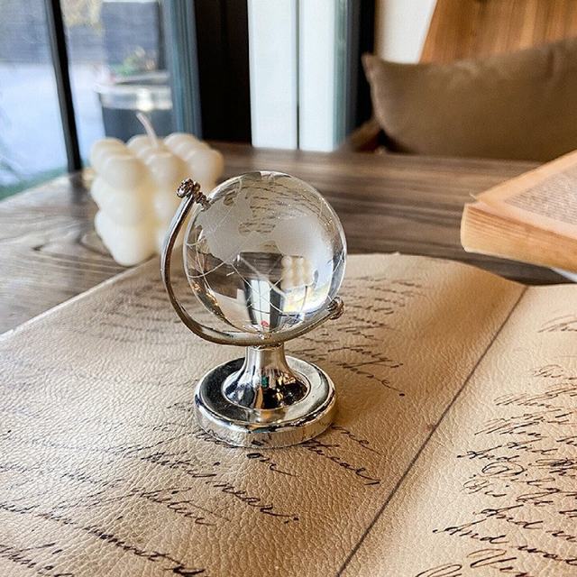 Creative crystal glazed globe ornaments for girls, small gifts for students and couples, mini cute desktop glass balls