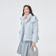 Ailei's new down jacket can be removed from hat and warm duck down bread jacket fashionable and versatile sweet women's jacket