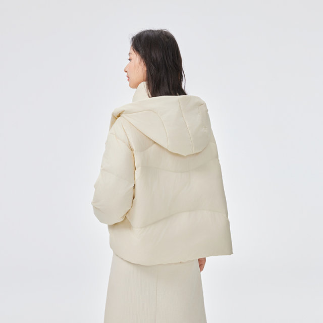 Ailei's new down jacket can be removed from hat and warm duck down bread jacket fashionable and versatile sweet women's jacket