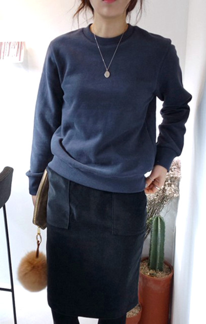 Q08 Korean women's clothing generation commuter corduroy pocket autumn and winter women's skirt, mid-skirt, hip-covering, slim cotton elastic