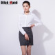 Dimen Western skirt women's summer professional formal dress commuting OL gray western skirt one-step skirt mid-length skirt interview work skirt