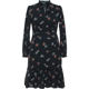 Monsoon lady straps, small turtleneck, ruffled skirt, hem, waist-hugging, slim print dress for women 8893LA102