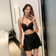 Women's swimsuit Korean split push-up bikini three-piece ins-style skirt-style triangle belly-covering slimming hot spring swimsuit