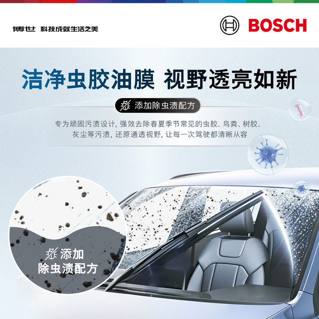 Bosch glass water powerful decontamination and oil removal film shellac universal all seasons Automotive ethanol wiper wiper wiper liquid