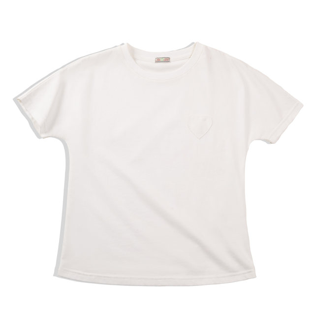 Maden American casual white ice silk T-shirt big round neck inner wear solid color front shoulder short sleeve top cotton base shirt for women