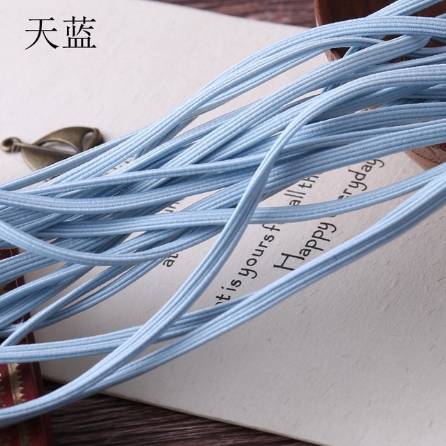 DIY handmade hair accessories headgear head rope accessories materials imported 10 colors high elastic 3MM flat rope hair rope