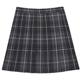 Fat MM large size pleated skirt smoky gray JK plaid skirt uniform student versatile skirt women cute Japanese slightly fat short skirt

