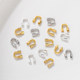 14K gold color-protecting horseshoe buckle U-shaped wire guard DIY bracelet necklace beaded steel wire finishing buckle accessories