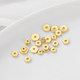 14K gold-plated flat spacer spacer bead spacer handmade diy bracelet necklace jewelry material 50 pieces each