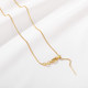 18K gold adjustable box universal necklace with needle beading chain DIY handmade necklace jewelry material accessories
