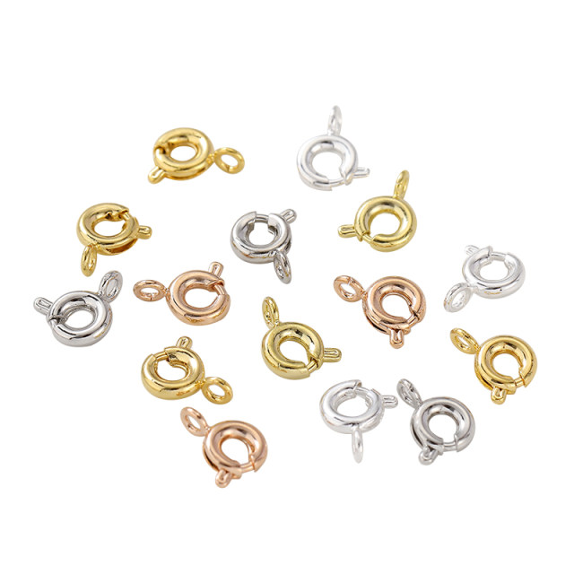 14K18K gold color-keeping basic material DIY bracelet finishing accessories 9-character needle opening ring lobster buckle extension chain