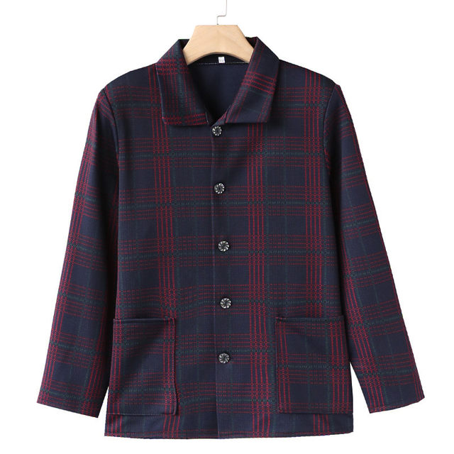 Middle -aged and elderly people in summer, grandma grandma shirt 60 -year -old 70 old lady set, elderly clothes spring and autumn mother dressing