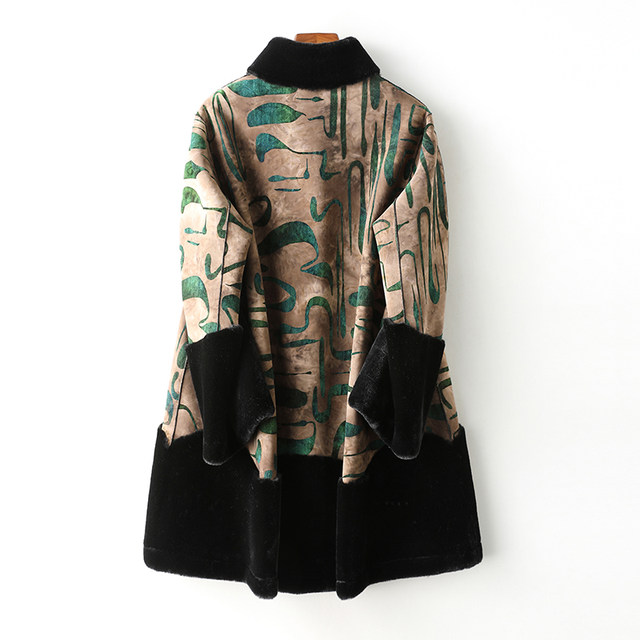 Noble mother winter coat double-sided fur all-in-one coat for middle-aged and elderly women with thick gold mink velvet fur